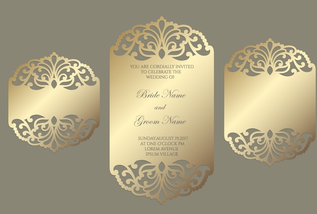 Download Laser cut wedding invitation template with ornate lace ...