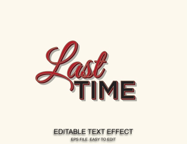 premium-vector-last-time-font-effect