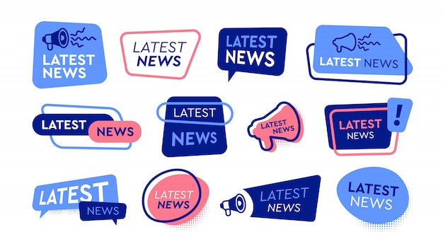 Download Free Latest News Labels Flat Icon Set Free Vector Use our free logo maker to create a logo and build your brand. Put your logo on business cards, promotional products, or your website for brand visibility.