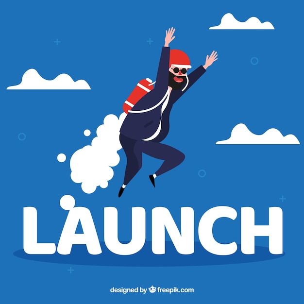 launch-word-concept-free-vector