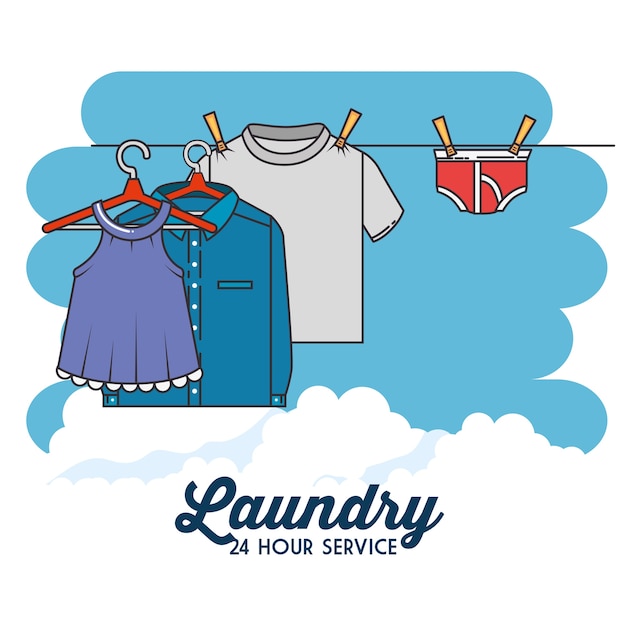 Premium Vector Laundry clothes icon