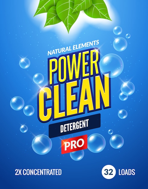 Download Premium Vector | Laundry detergent packaging template design. detergent powdery design ...