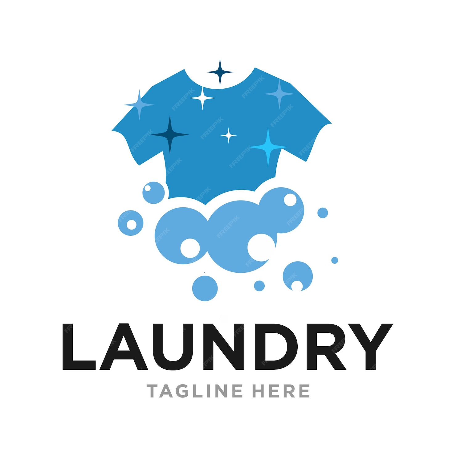 Premium Vector | Laundry logo design vector template