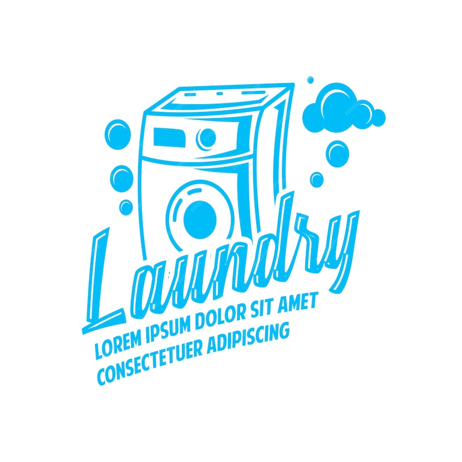 Premium Vector | Laundry logo with text space for your slogan