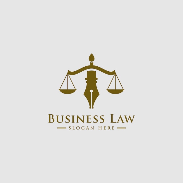 Law firm, lawyer services, luxury vintage crest logo Premium Vector