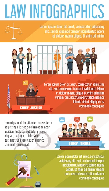 Free Vector | Law and justice legal system infographic presentation ...