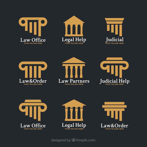 Law logotype set