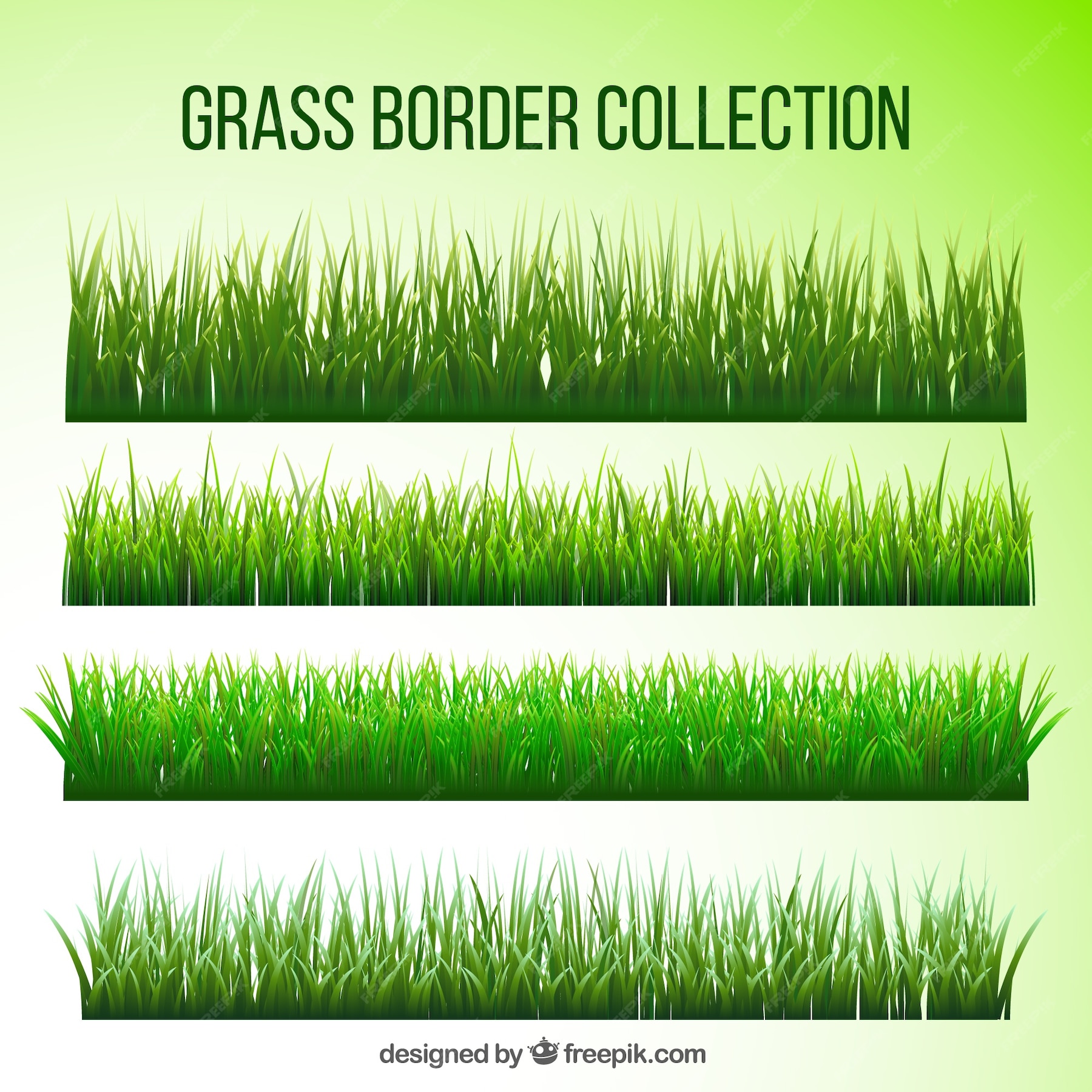 Free Vector | Lawns in realistic style