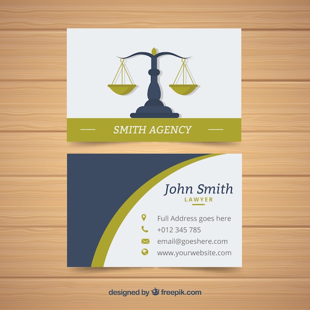 Premium Vector | Lawyer business card