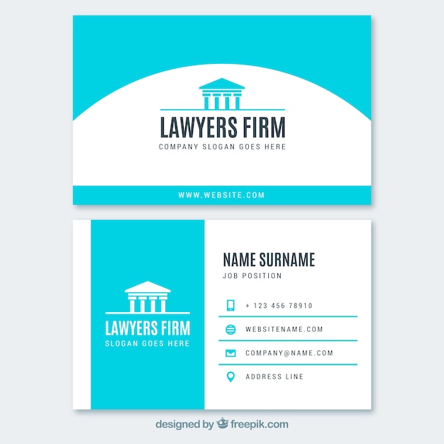 Lawyer card template