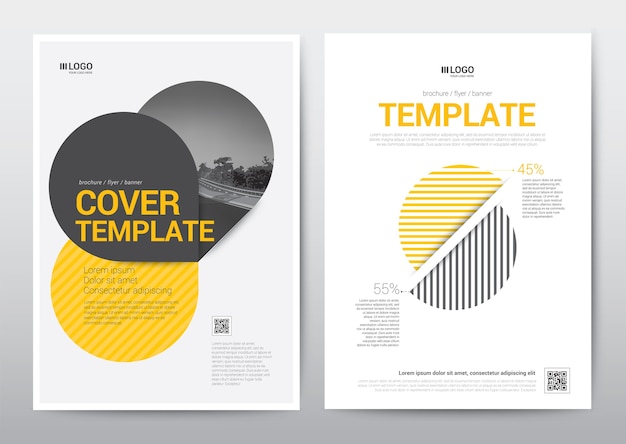 Premium Vector Layout Template Brochure Poster Leaflet Annual Report