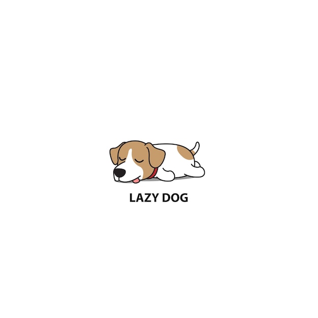 Premium Vector Lazy Jack Russell Terrier Sleeping Cartoon Icon