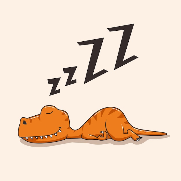 Premium Vector Lazy tyrannosaurus rex sleeping dinosaur trex