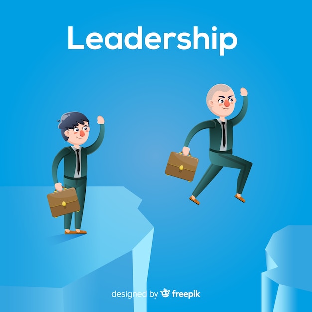 Free Vector | Leadership background in flat design