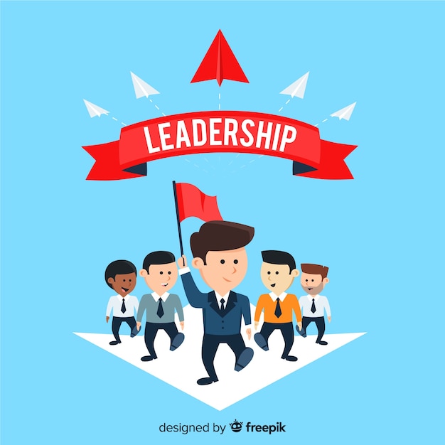 Free Vector | Leadership background in flat design