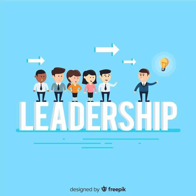 Free Vector | Leadership background in flat style