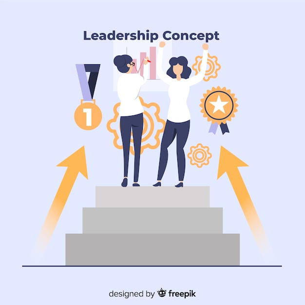 Free Vector | Leadership concept in flat design