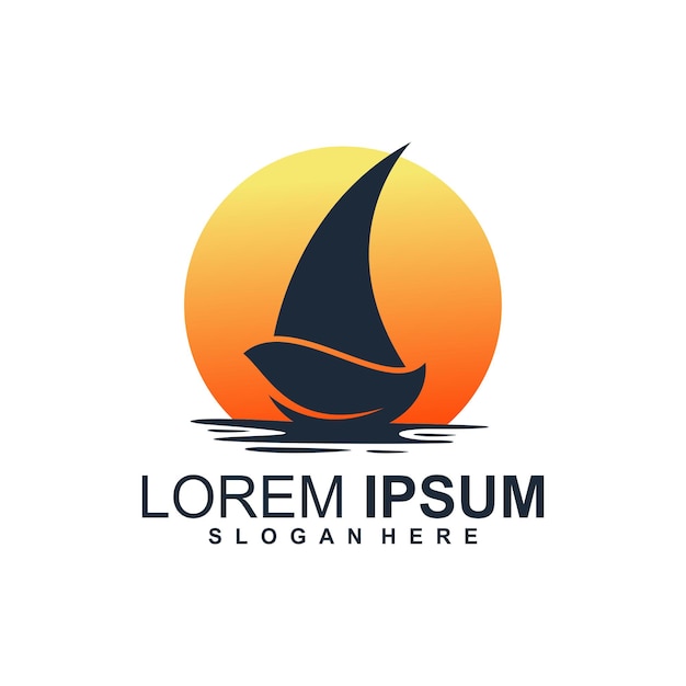 Premium Vector | Leaf boat logo