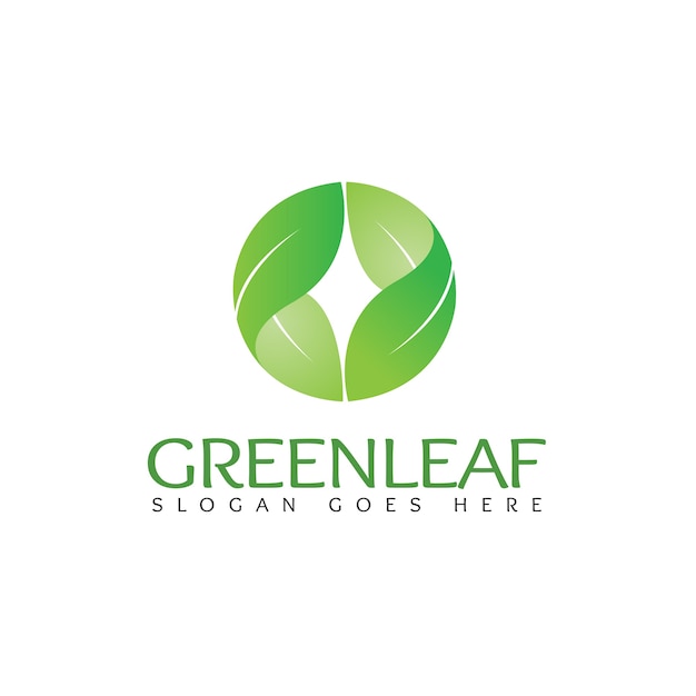 Premium Vector | Leaf in circle shape vector logo and icon