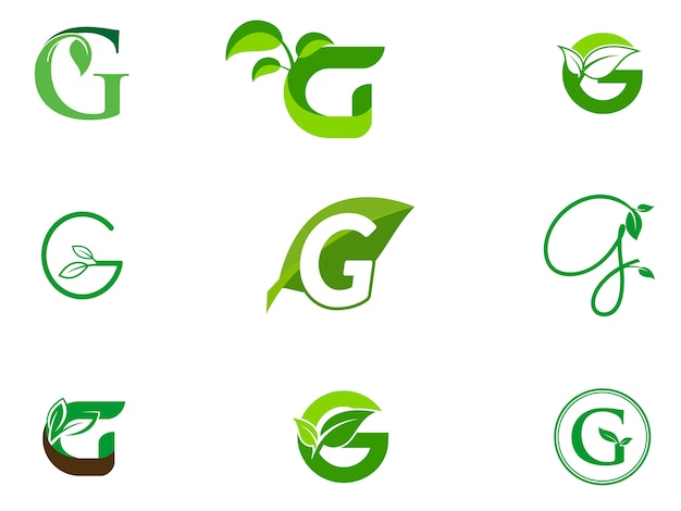 Download Free Leaf Initials G Logo Set Premium Vector Use our free logo maker to create a logo and build your brand. Put your logo on business cards, promotional products, or your website for brand visibility.
