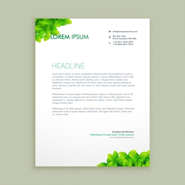 Leaf letterhead design