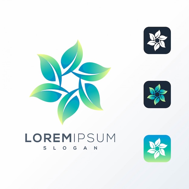 Leaf logo design | Premium Vector