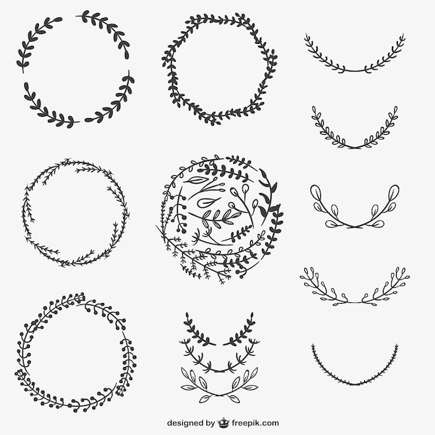 Half Wreath Svg Free - Layered SVG Cut File - Download Free All Font