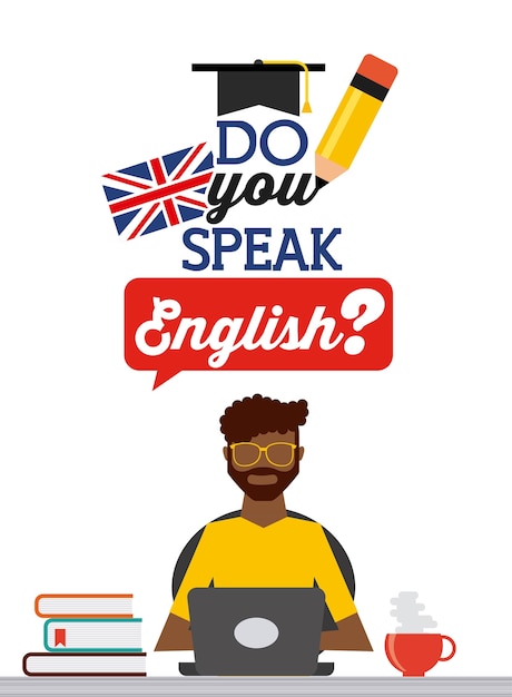 Download Learn english design | Premium Vector