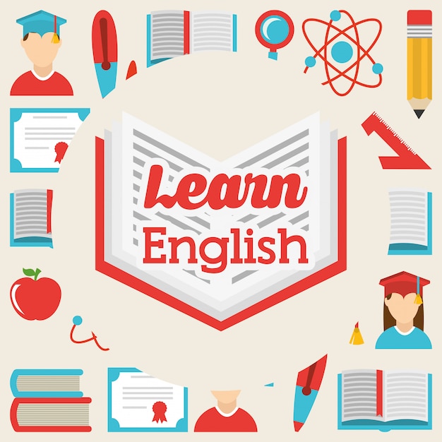 Free Vector | Learn english design