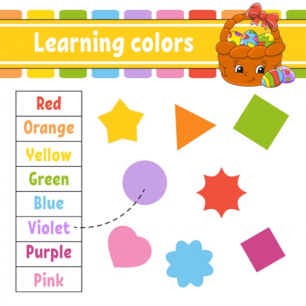 Premium Vector | Learning colors. education developing worksheet ...