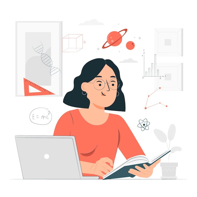 Learning concept illustration Free Vector