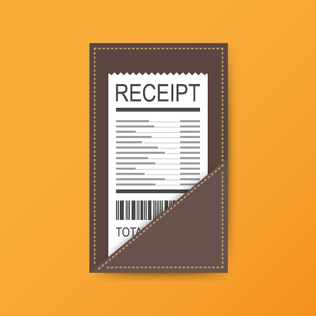 Leather folder for cash, coins and cashier check. Premium Vector
