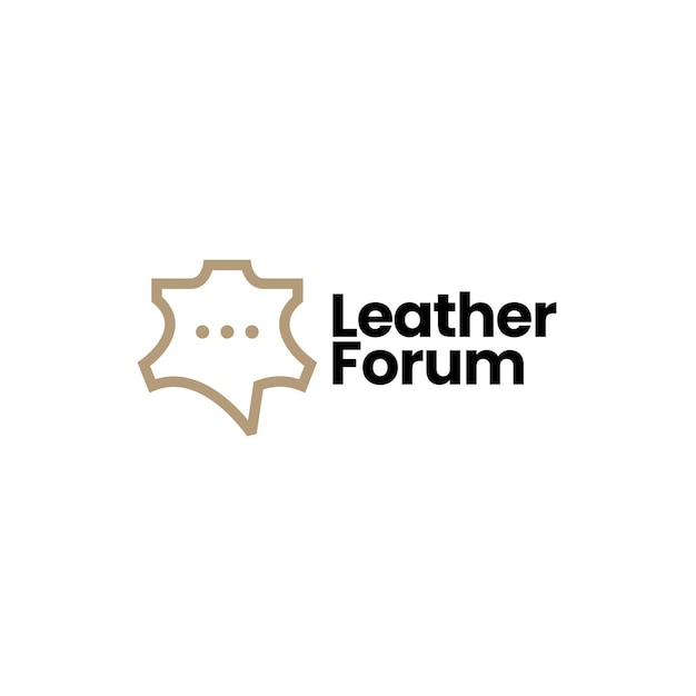 Premium Vector Leather Talk Forum Chat Community Logo Vector Icon Illustration