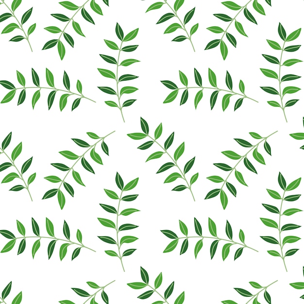 Free Vector Leaves Pattern Background
