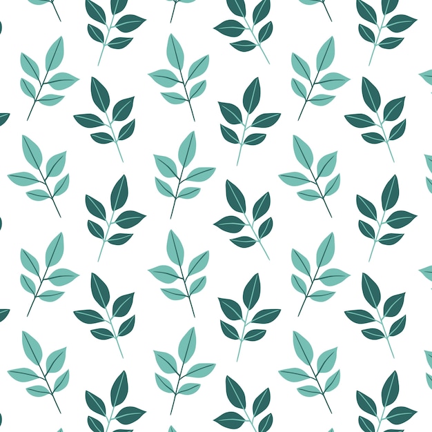 Free Vector Leaves Pattern Background