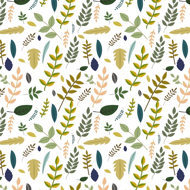 Leaves pattern background Vector | Premium Download