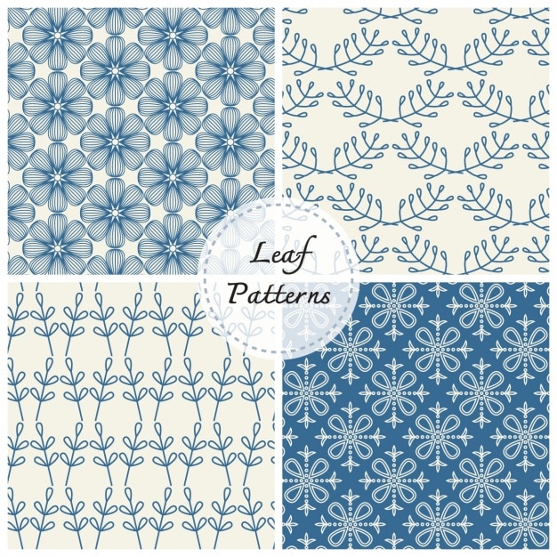 Download Leaves patterns collection Vector | Free Download