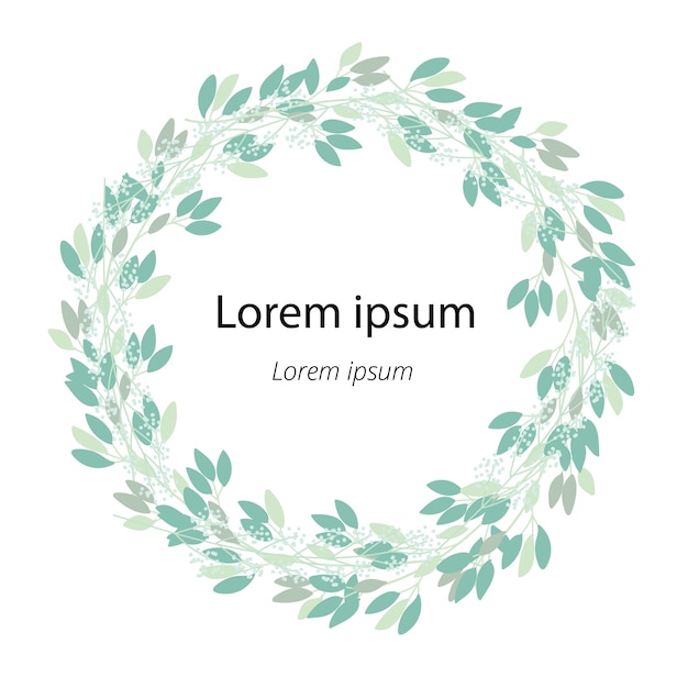 Leaves wreath design | Premium Vector