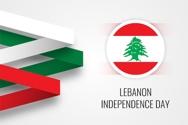 Premium Vector | Lebanon independence day illustration template