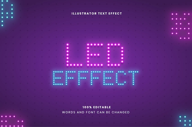 premium-vector-led-text-effect