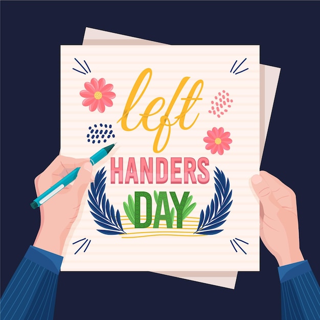 Left handers day | Free Vector