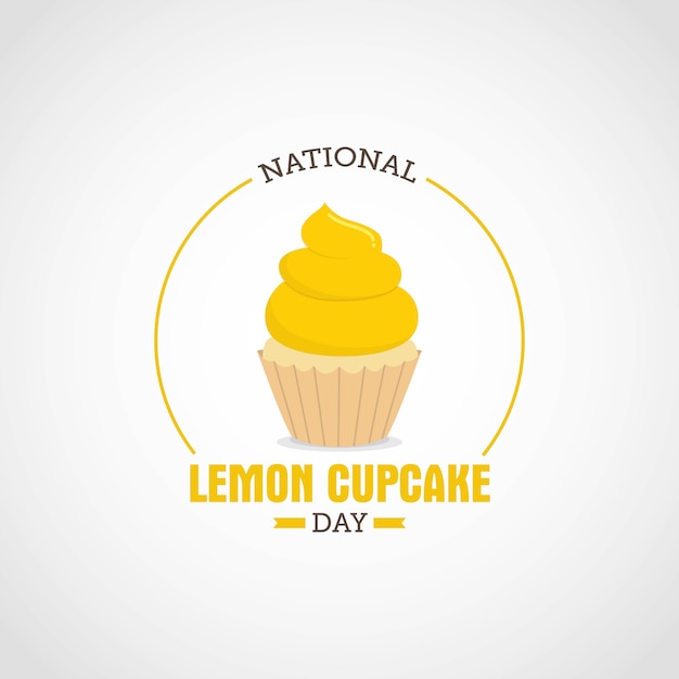 Premium Vector Lemon cupcake day