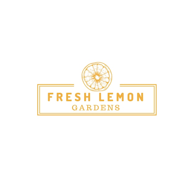 Premium Vector | Lemon fruit farm store logo