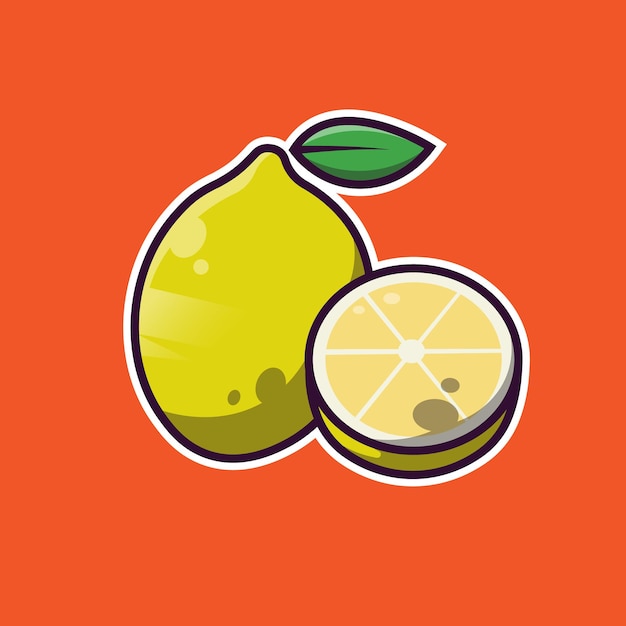 Premium Vector | Lemon fruit simple design