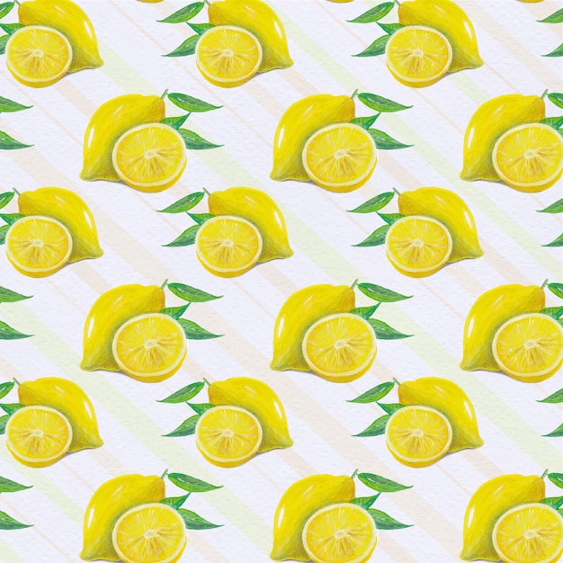 レモンのパターンの背景 無料のベクター