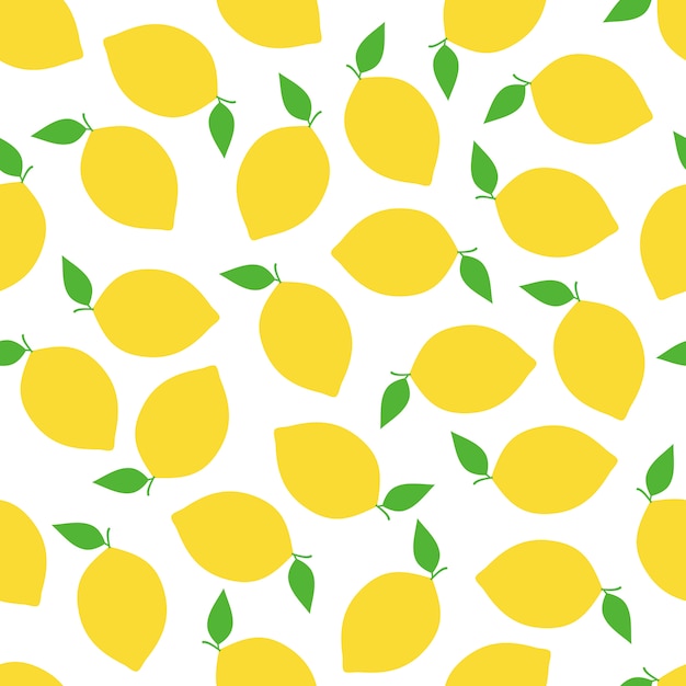 Premium Vector | Lemon seamless pattern background vector design