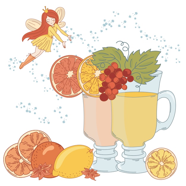 Download Lemonade fairy christmas | Premium Vector