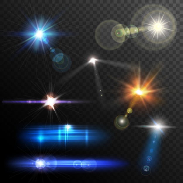 Free Vector | Lens flares set