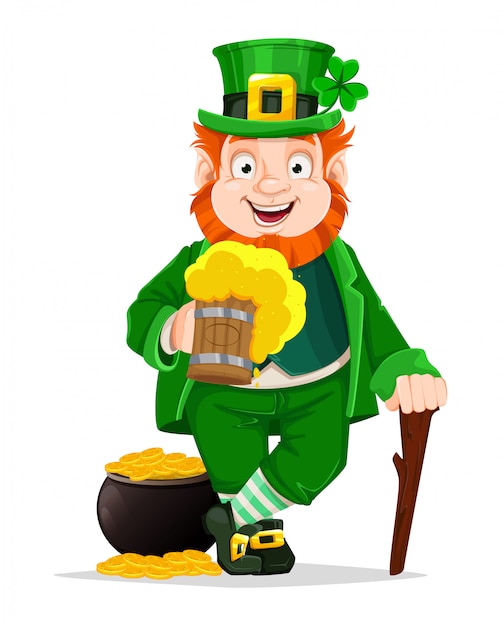 Premium Vector | Leprechaun cartoon character