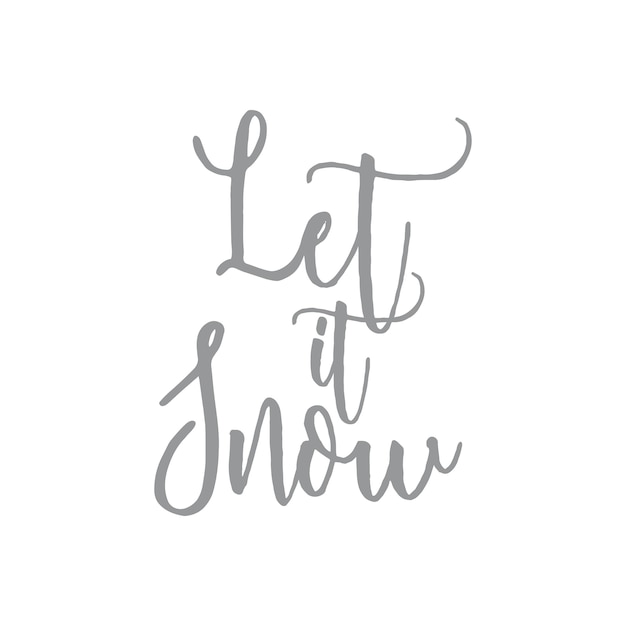 Download Let it snow - winter quotes word | Premium Vector